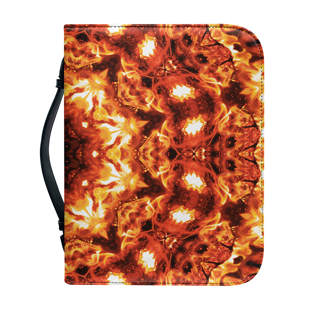 Orange Kaleidoscope Print Leather Bible Cover