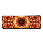 Orange Kaleidoscope Print Long Kitchen Mat