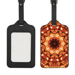 Orange Kaleidoscope Print Luggage Tag