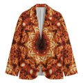 Orange Kaleidoscope Print Men's Blazer
