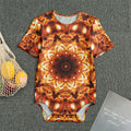Orange Kaleidoscope Print Men's Bodysuit