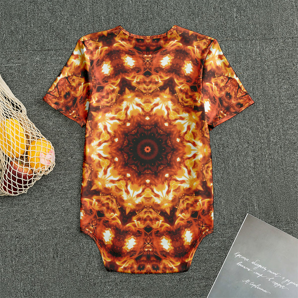 Orange Kaleidoscope Print Men's Bodysuit