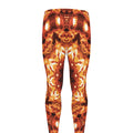 Orange Kaleidoscope Print Men's Leggings