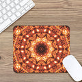 Orange Kaleidoscope Print Mouse Pad