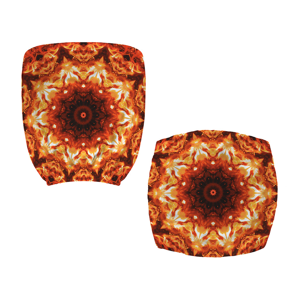 Orange Kaleidoscope Print Office Chair Cover