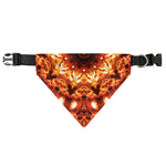 Orange Kaleidoscope Print Over The Collar Dog Bandana