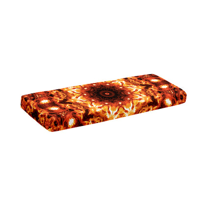 Orange Kaleidoscope Print Piano Keyboard Cover