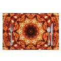 Orange Kaleidoscope Print Placemat