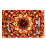 Orange Kaleidoscope Print Placemat
