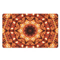 Orange Kaleidoscope Print Polyester Doormat