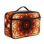 Orange Kaleidoscope Print Portable Lunch Bag