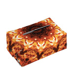 Orange Kaleidoscope Print Rectangle Tissue Box Cover
