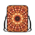 Orange Kaleidoscope Print Rectangular Crossbody Bag