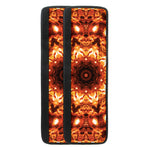 Orange Kaleidoscope Print Refrigerator Handle Covers