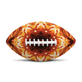 Orange Kaleidoscope Print Rugby Ball