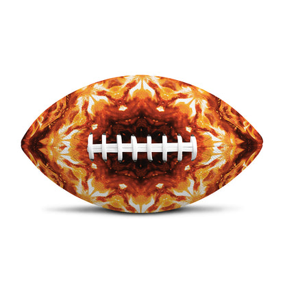 Orange Kaleidoscope Print Rugby Ball