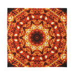 Orange Kaleidoscope Print Silk Bandana