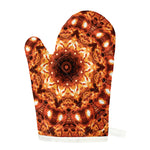 Orange Kaleidoscope Print Single Oven Mitt