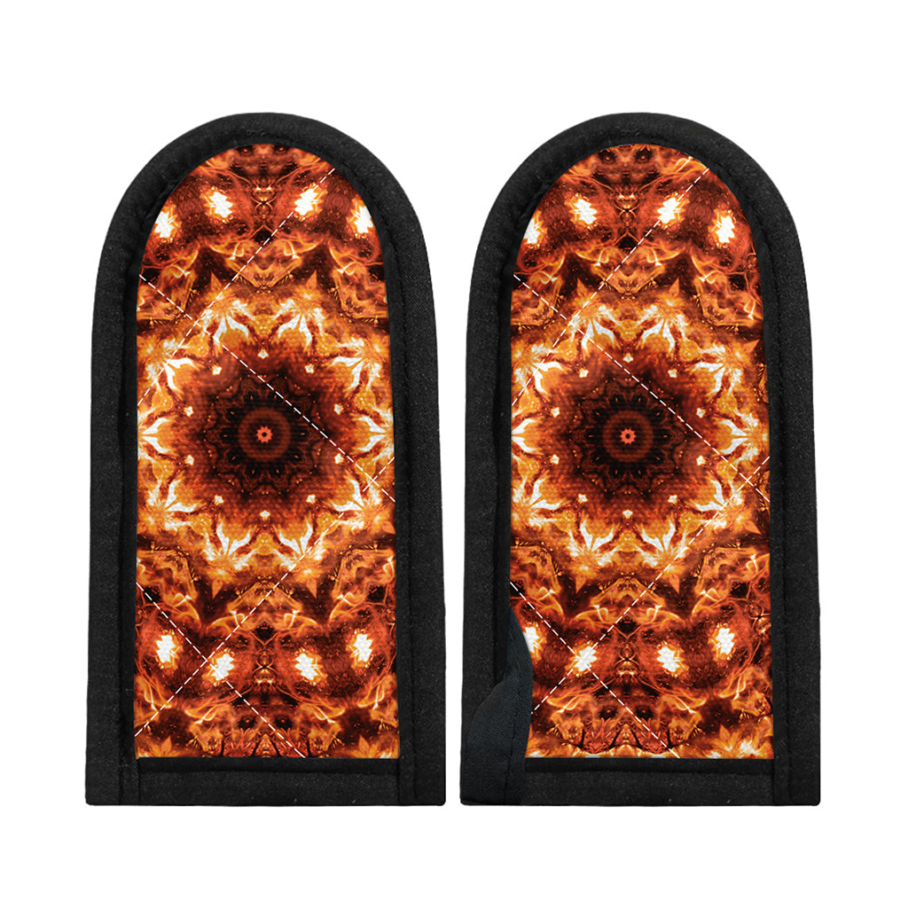Orange Kaleidoscope Print Skillet Handle Cover