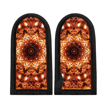 Orange Kaleidoscope Print Skillet Handle Cover