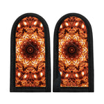 Orange Kaleidoscope Print Skillet Handle Cover