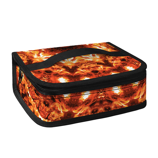 Orange Kaleidoscope Print Small Lunch Bag