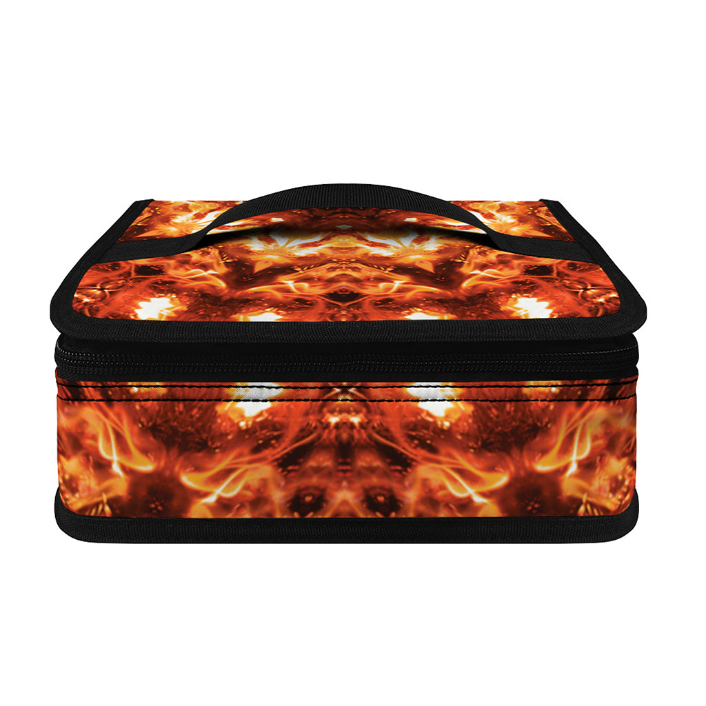 Orange Kaleidoscope Print Small Lunch Bag