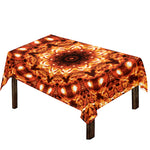 Orange Kaleidoscope Print Tablecloth