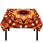 Orange Kaleidoscope Print Tablecloth