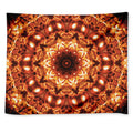 Orange Kaleidoscope Print Tapestry
