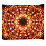 Orange Kaleidoscope Print Tapestry
