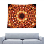 Orange Kaleidoscope Print Tapestry
