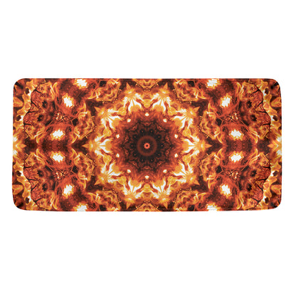 Orange Kaleidoscope Print Towel