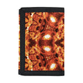 Orange Kaleidoscope Print Trifold Wallet
