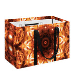 Orange Kaleidoscope Print Utility Tote Bag