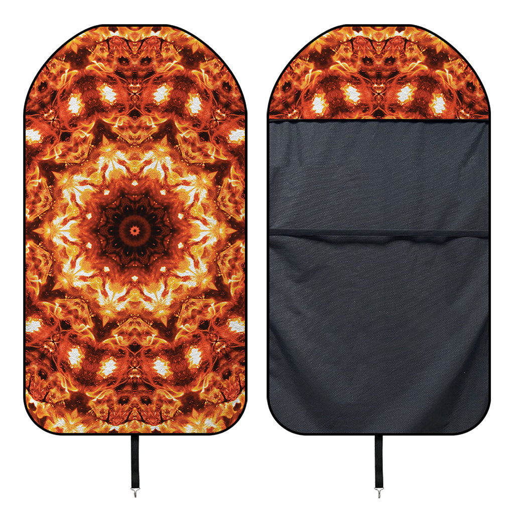 Orange Kaleidoscope Print Waterproof Car Seat Cover