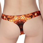 Orange Kaleidoscope Print Women's Thong