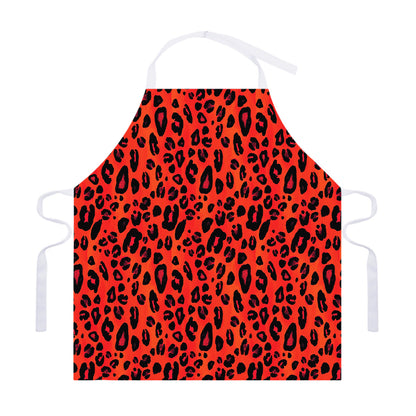 Orange Leopard Print Adjustable Apron