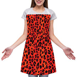 Orange Leopard Print Adjustable Apron