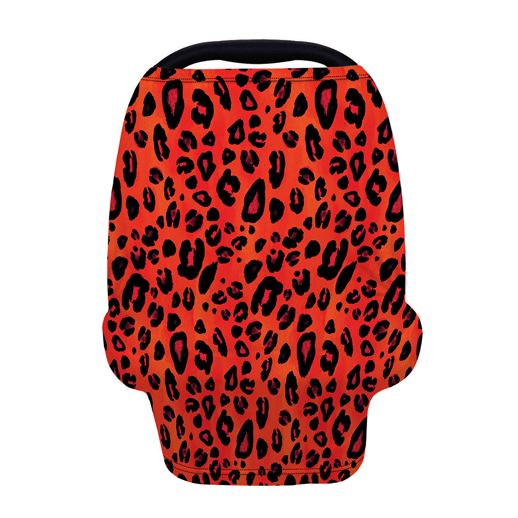 Orange Leopard Print Baby Seat Cover