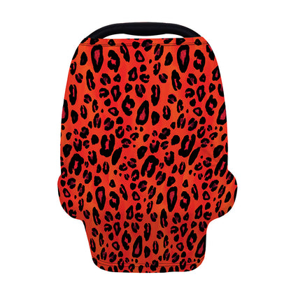 Orange Leopard Print Baby Seat Cover