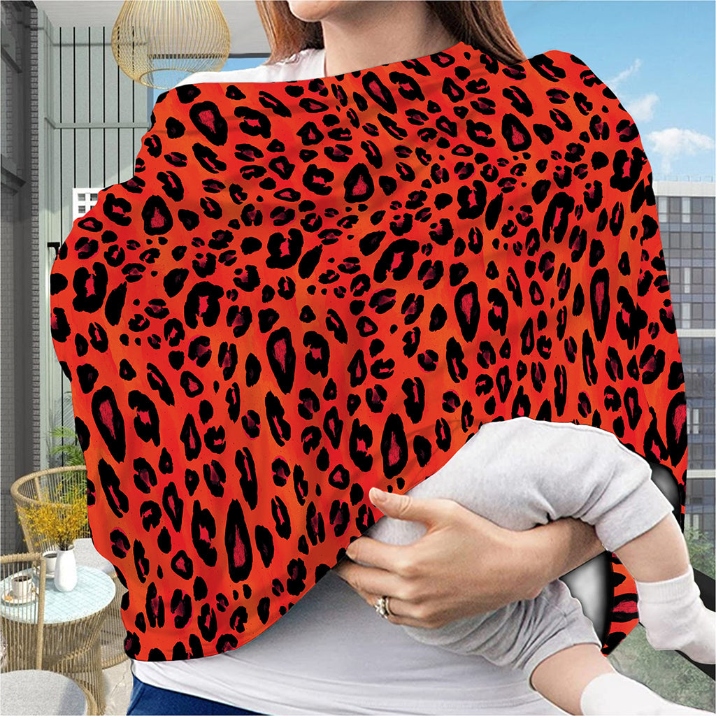 Orange Leopard Print Baby Seat Cover