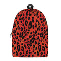 Orange Leopard Print School Backpack
