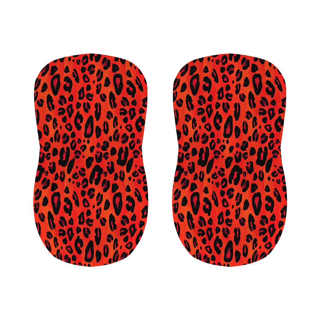 Orange Leopard Print Bar Stool Covers