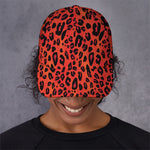 Orange Leopard Print Baseball Cap