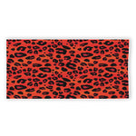 Orange Leopard Print Beach Towel