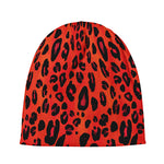 Orange Leopard Print Beanie