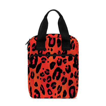 Orange Leopard Print Bible Tote Bag
