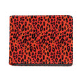Orange Leopard Print Bifold Wallet