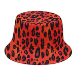 Orange Leopard Print Bucket Hat